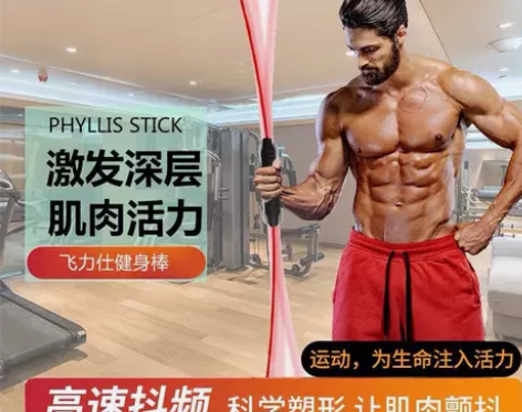 多功能健身棒飞力士塑型弹力棒振颤练腹肌臂力...