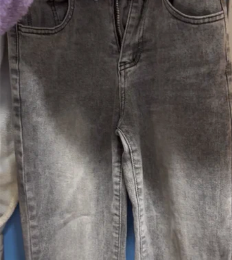 ?美式高街vibe微喇叭牛仔裤女秋冬大码胖...