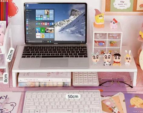 出闲置电脑增高架-电脑显示器增高、可收纳键...