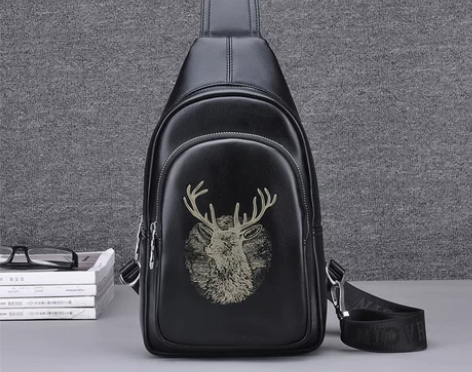 男士胸包单肩包斜挎包男韩版潮流休闲斜跨胸前...