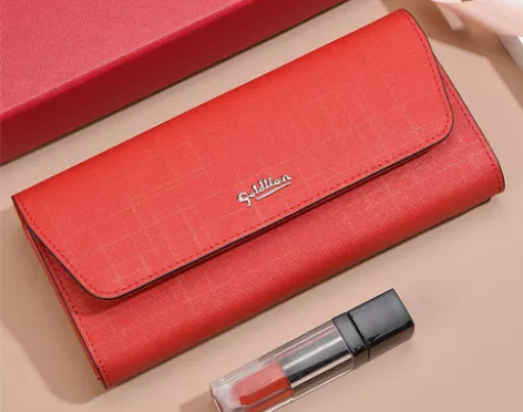 【年货价】金利来钱包女长款真皮时尚简约三折...