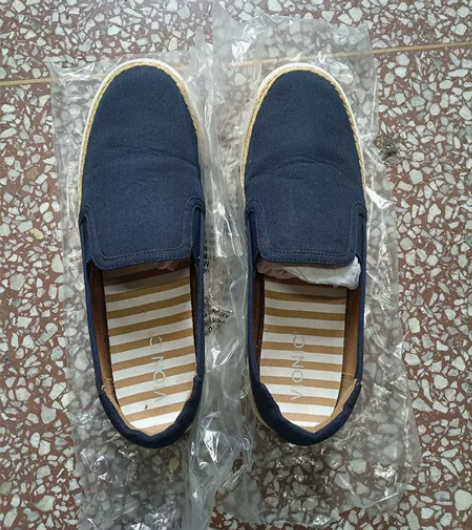 VIONIC法欧尼帆布鞋一脚蹬休闲平底懒人...