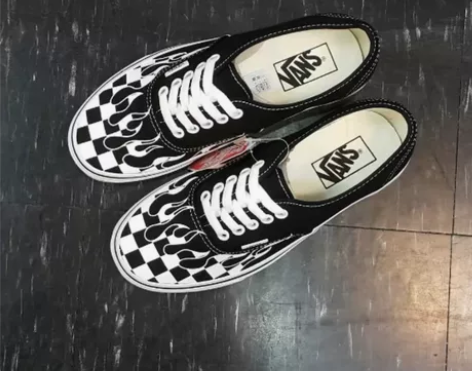 Vans火焰棋盘格199可刀 包邮 3...