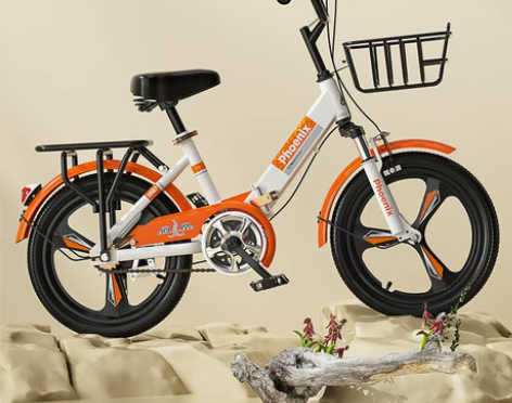 凤凰儿童自行车女孩6-8-12岁10学生中...