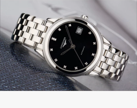 [9.5新]浪琴军旗系列精钢原镶时标钻自动...