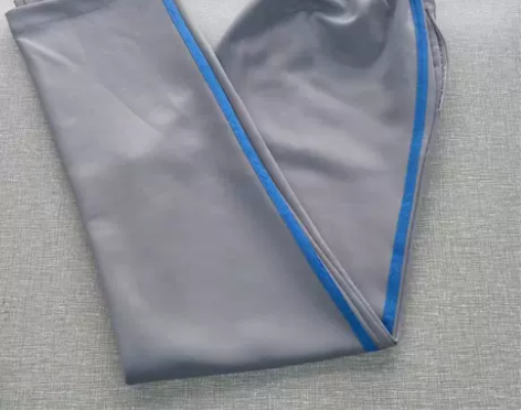 定制初高中小学生纯灰色男女浅灰色一条边一道...