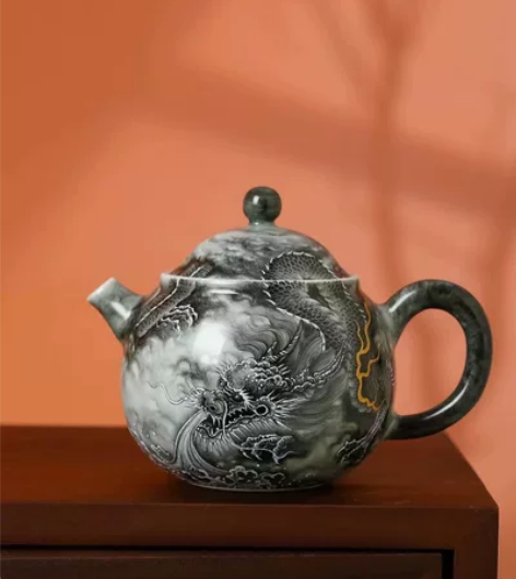 景德镇国家一级 非遗传承人谢国福亲工墨彩霸...