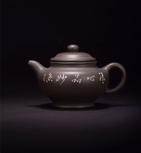 宜兴老紫砂壶文革期老清灰泥掇只壶正品紫砂壶...