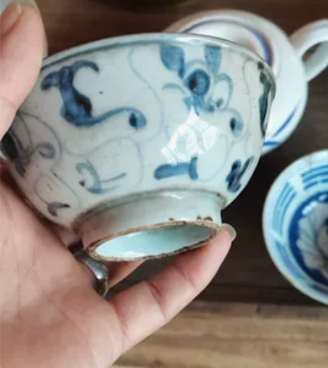 老物件  青花小茶碗，东西如图，便宜处理 ...