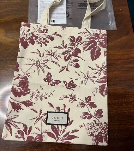 全新/古驰柜台VIP礼 繁花大号帆布包，香...