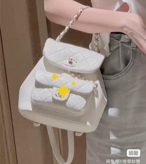 duma奶油白小书包真的是长在审美点上的一...