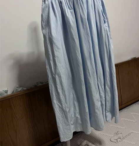 包邮原创正品女装复古纯棉文艺半身裙子大摆裙...
