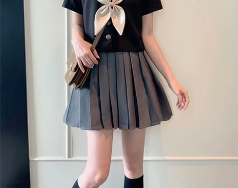 jk制服裙女正版夏季短袖学院风套装全套日系...