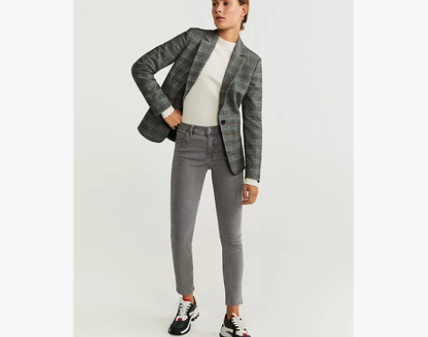 ?MANGO女装秋冬宽松休闲中腰牛仔裤 3...