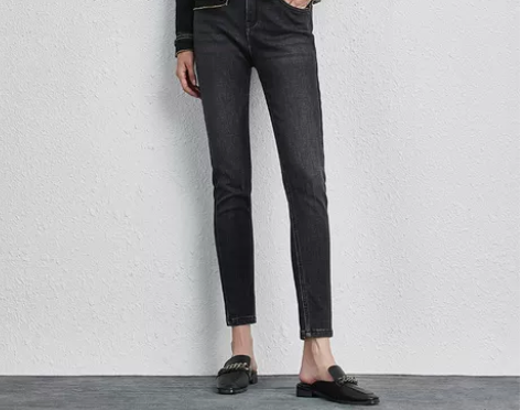 ?小魔鱼加绒加厚牛仔裤女冬季新款提臀显瘦保...