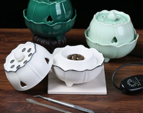 电子薰香炉精油檀香沉香电香炉定时调温香薰炉...