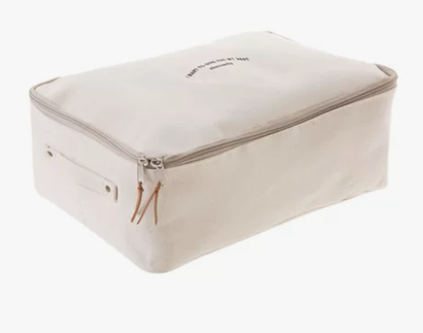 居家家 帆布衣服收纳箱布艺衣物整理箱 装被...