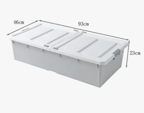 床底收纳箱特大号塑料扁平带轮整理箱床下衣服...