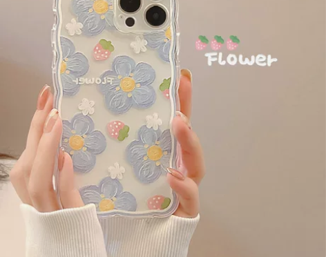 小清新草莓花朵适用iphone14苹果手机...
