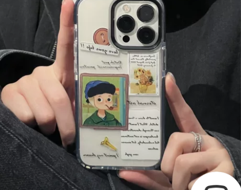 硅胶x透明11欧美艺术梵高创意适用苹果14...