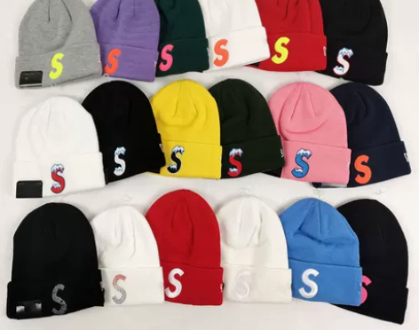 针织帽冷帽20FW S LOGO BEAN...