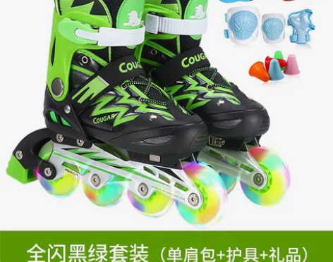 美洲狮直排轮滑鞋成人旱冰鞋男女溜冰鞋儿童全...