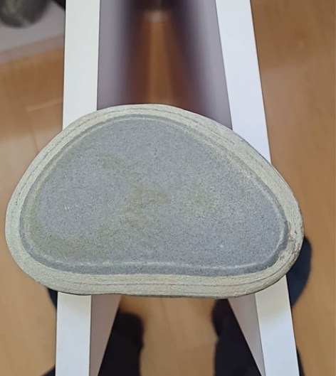 长江石，案头摆件，镇纸石，石镜，底部平稳，...