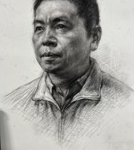 素描头像大量，美院风格，联考风格，大量作品...