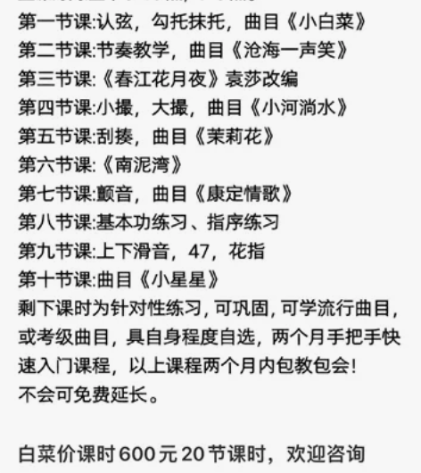古筝成人线上课   600块钱20节   ...
