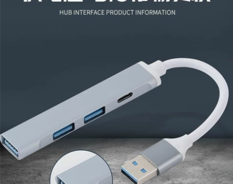 USB扩展器铝合金材质电脑usb扩展器笔记...