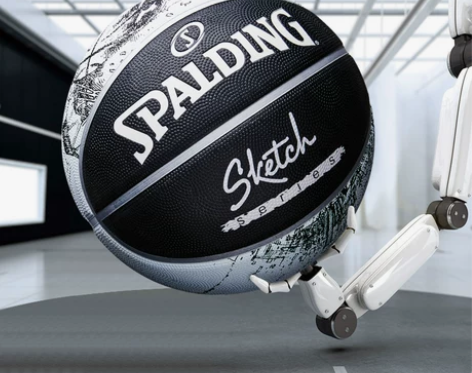 斯伯丁篮球 7号官方正品街头涂鸦黑白蓝球中...