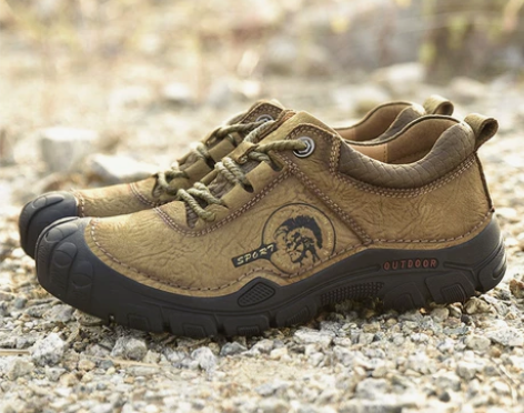 Camel/骆驼 男鞋春季真皮透气户外休闲...