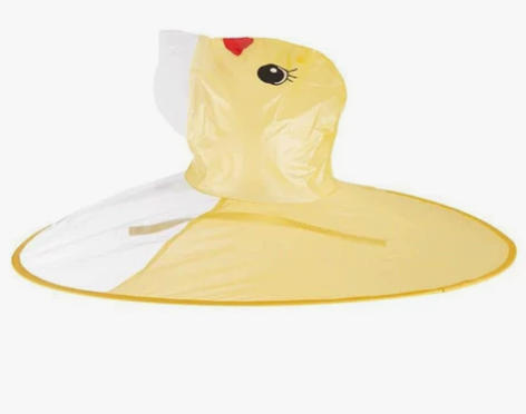 飞碟雨衣儿童小黄鸭斗篷式雨伞帽防水学生宝宝...