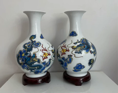 景德镇陶瓷器小花瓶摆件家居饰品插花插干花简...