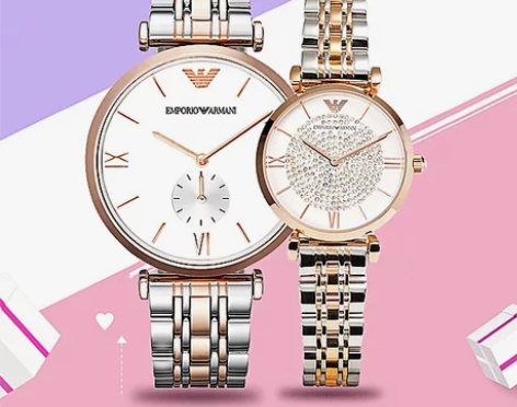 代购阿玛尼满天星手表男女时尚银色钢带情侣款...