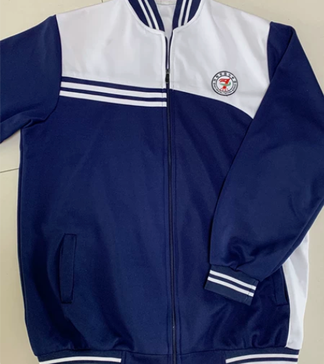 沈市七中春秋白蓝校服一套4XL码穿过的，但...