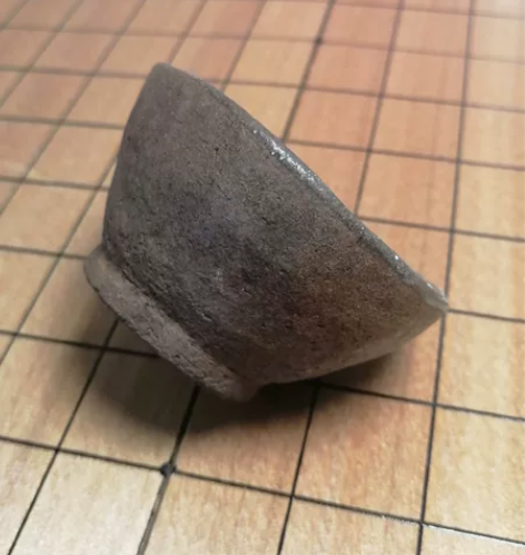 古南蛮烧 银彩口 手捻茶盅 高3.8厘米,...