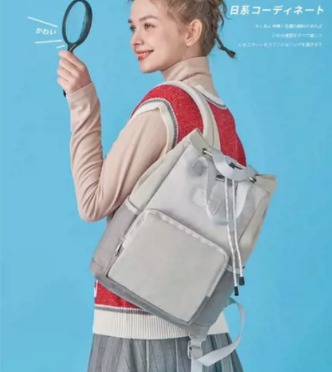 ?包邮—mrace背包\日系撞色大学生书包...