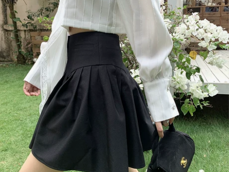 半身蓬蓬百褶裙女2021新款春夏高腰显瘦a...