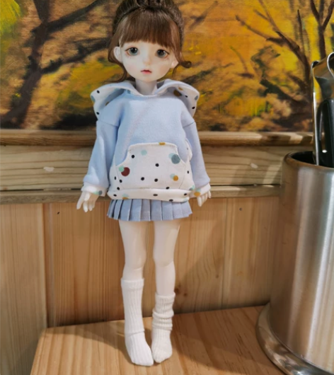 bjd六分娃衣洋服装 可爱小清新田园风奶裙...