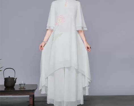 汉服女改良秋新款茶服中式唐装旗袍上衣民族风...