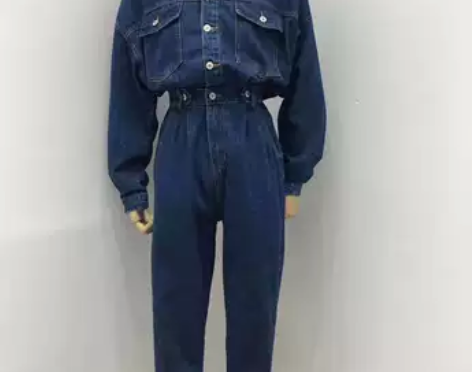蜜丝儿羊新款韩系时髦宽松收腰显瘦帅气特工连...