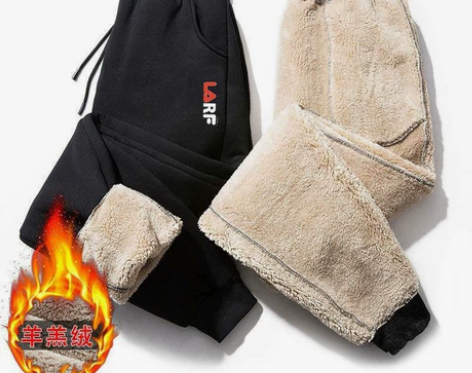 男士加绒加厚运动裤束脚裤男加绒加厚卫裤运动...