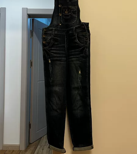 美特斯邦威165/72A，背带裤，背带牛仔...