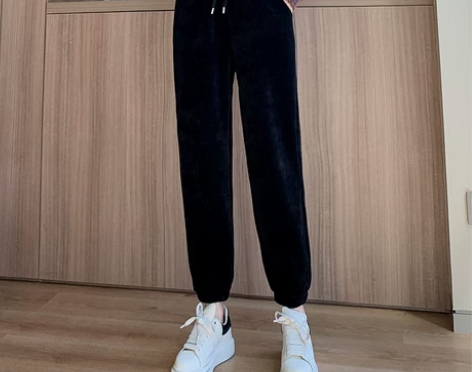 灯芯绒裤子女束脚2021年秋冬新款高腰直筒...