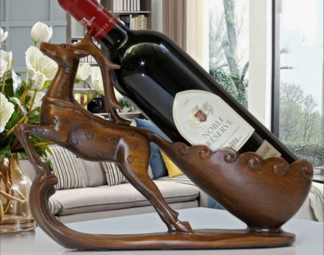 红酒架摆件酒柜装饰品现代客厅电视柜摆设梅花...