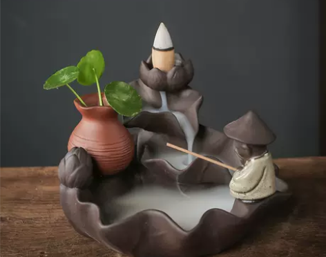 宇轩 茶宠紫砂老翁垂钓倒流香炉熏香家用茶艺...