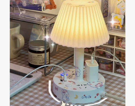 多功能台灯插座USB插板家用床头LED护眼...