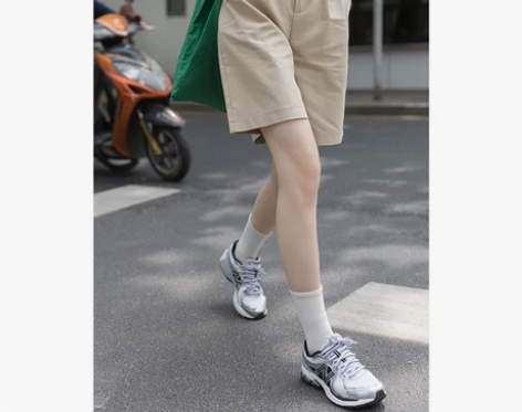 觅定卡其色阔腿西装短裤女夏季五分裤中裤工装...