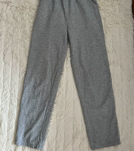 灰色阔腿开叉运动裤 阔腿裤女高腰休闲宽松 ...